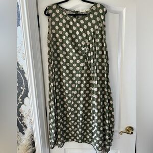 midi summerdress linen/cotton polka dot, light and breezy